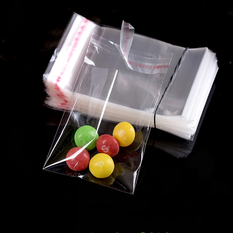 StoBag 1000 шт 5*10 см прозрачная самоклеящаяся упаковка ювелирных изделий Resealable Opp целлофан еда печенье подарочные пакеты пластиковый пакет