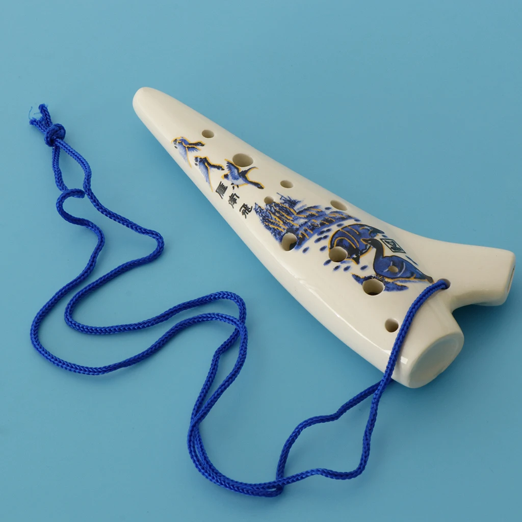 12 отверстий C Key Ocarina Flute Legend of ручной рисунок шаблон Профессиональный народный