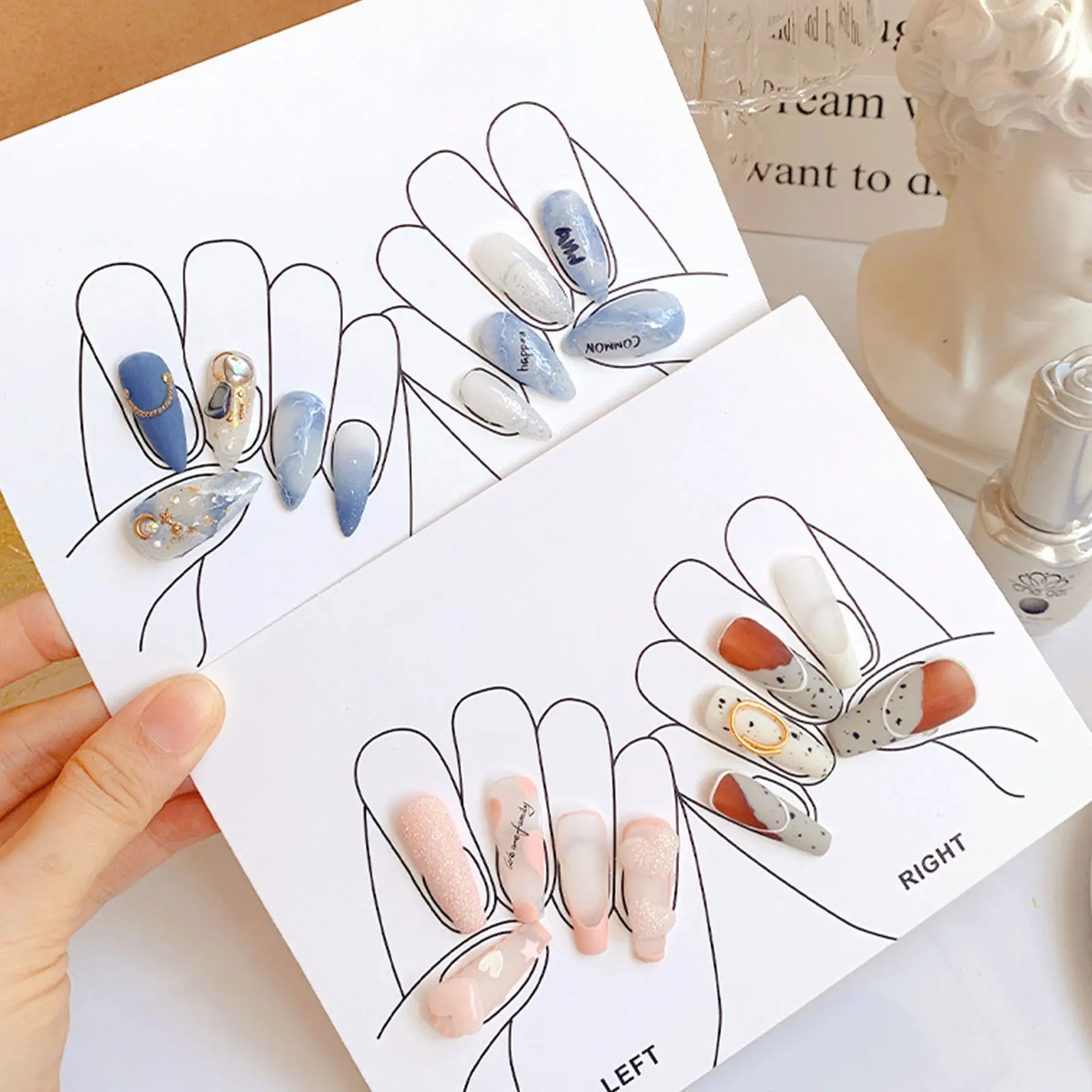 Карточка для ногтей японский дизайн Ins Стиль Одежда фото реквизит фоновая