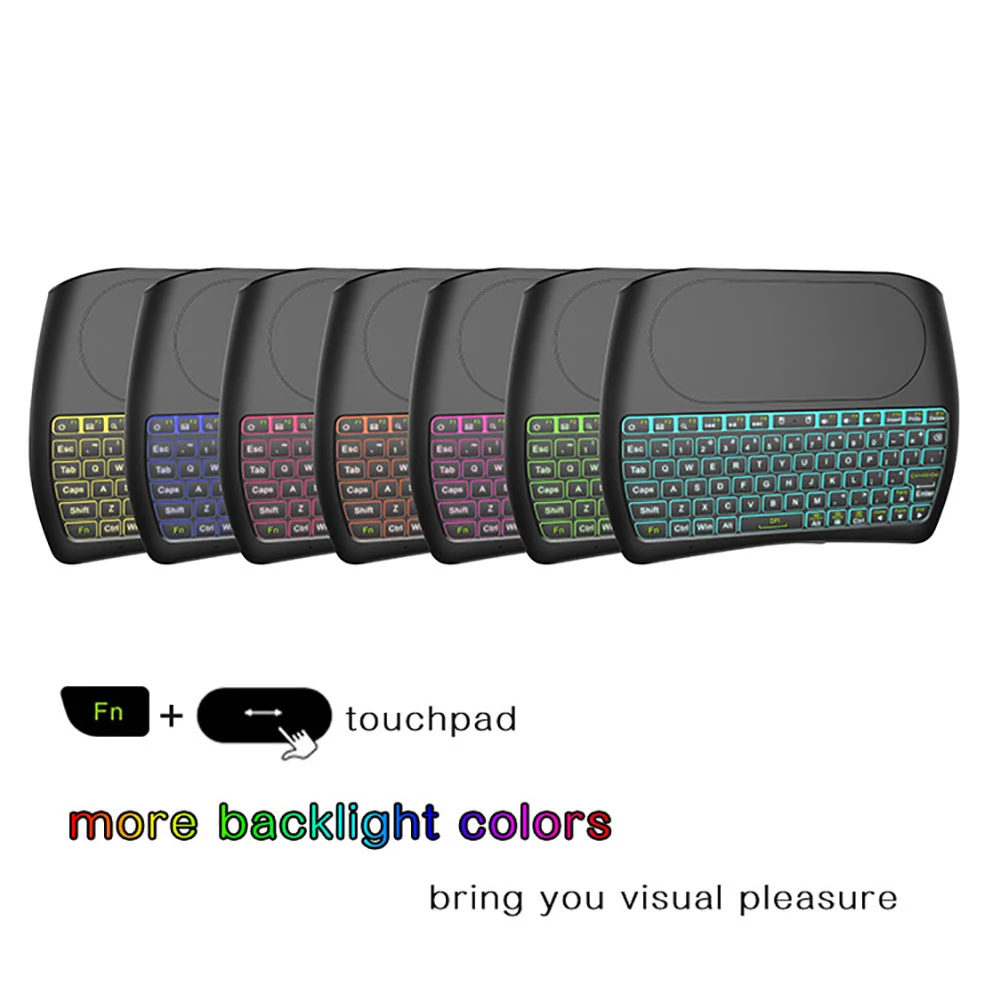 Новинка клавиатура с подсветкой английский/русский D8 Pro/Plus 2 4G Беспроводная