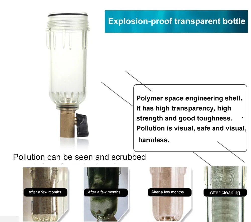 1 дюйм 3/4 &quotсоединительная муфта сифон обратного мытья фильтр регулируемый