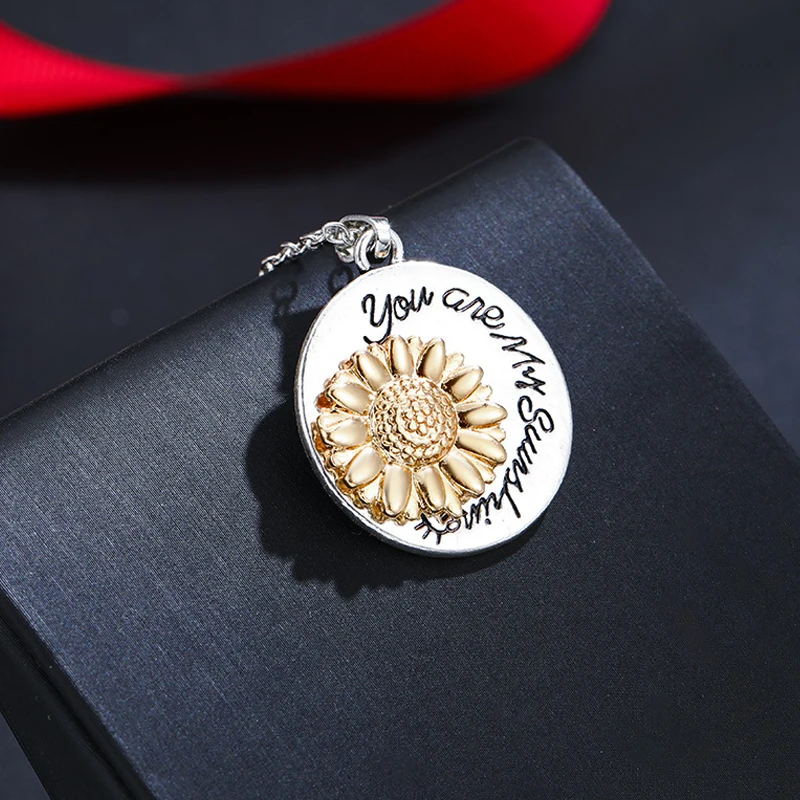 Модное ожерелье MIDY с подвеской в виде подсолнуха Женское Ожерелье-чокер надписью