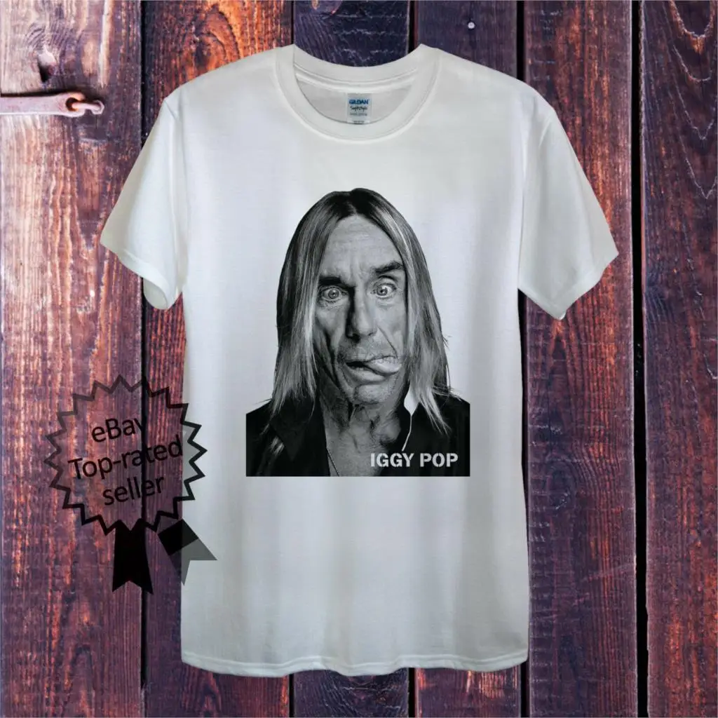 Мужская и женская уличная футболка Iggy Pop облегающая с надписью Rock Ozzy Blondie Tom