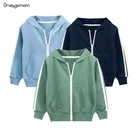 Весенняя спортивная куртка для мальчиков, толстовка с капюшоном, корейский стиль, детская Весенняя уличная одежда, размер 8