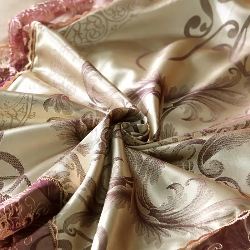 Европейский жаккардовый Шелковый/хлопковый комплект постельного белья