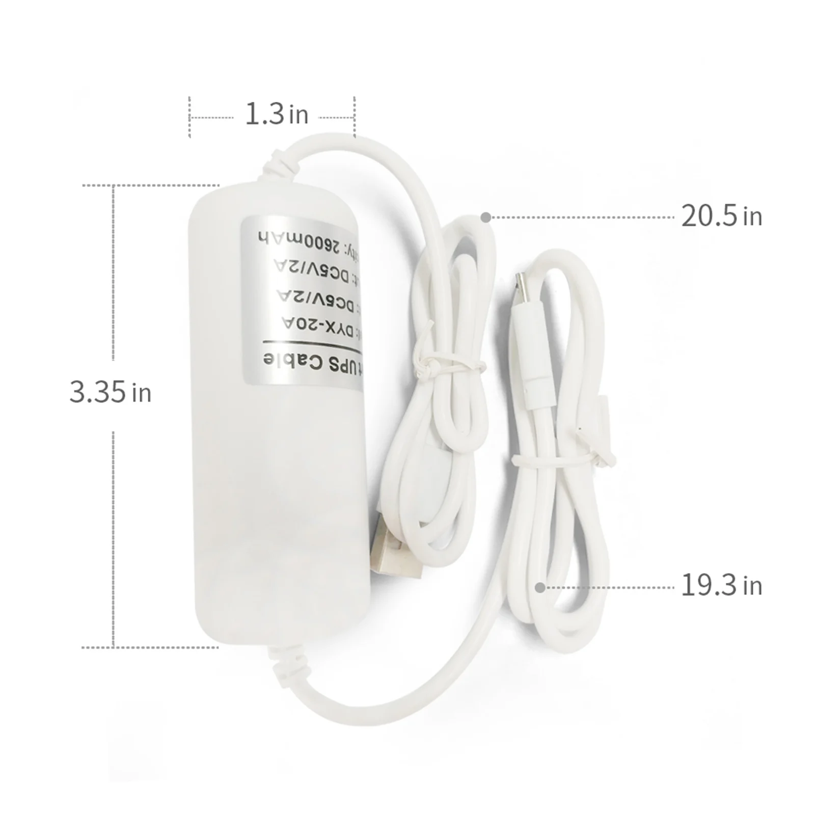 Внешний аккумулятор 2600 мА · ч UPS мАч USB кабель 5 в пост. Тока для Ip-камеры |