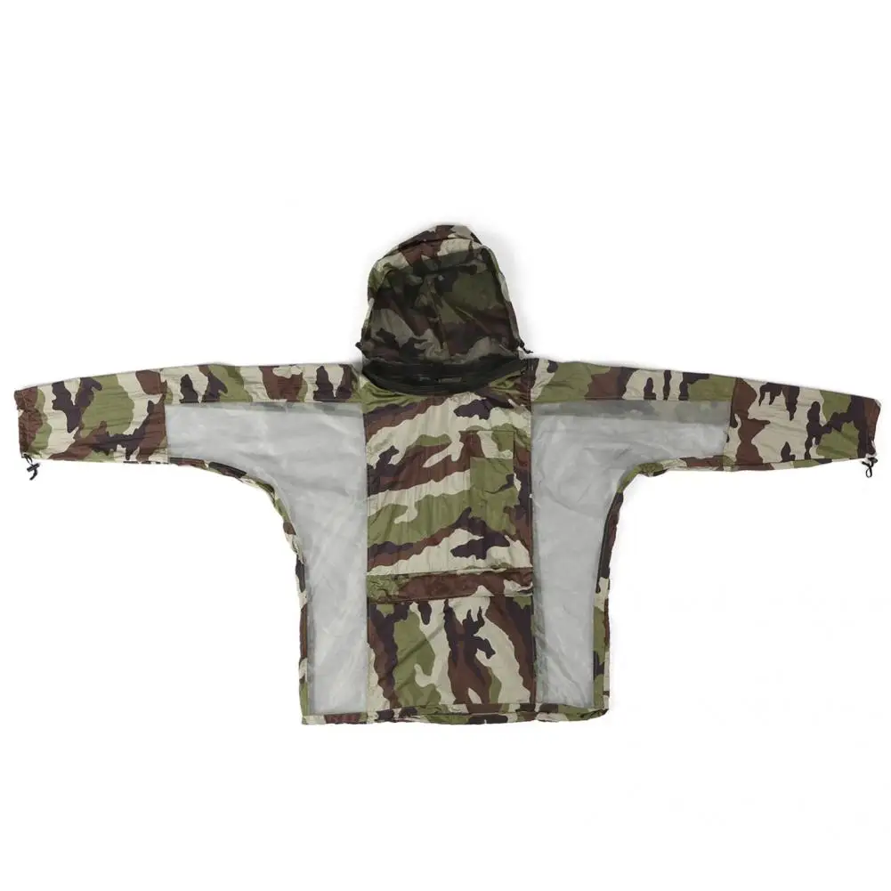 

Lightweight Convenient Mesh Insect Protective Jacket Soft Bug Jacket Zipper Hood for Hunting