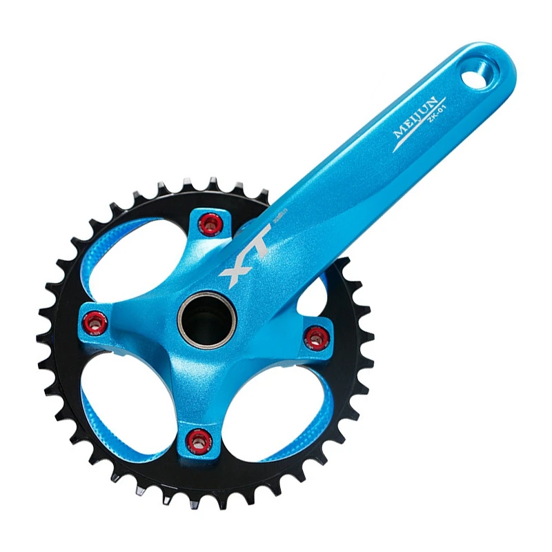 

MEIJUN 170 MTB Mountain Bike Bicycle Hollow Integrated Crank XF Modified Single Disc 104BCD 38T Crankset Bottom Bracket