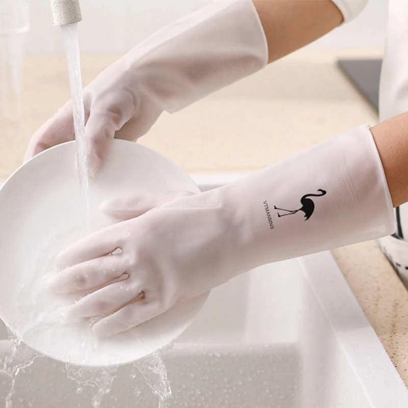 Washing Gloves Women Waterproof Rubber Latex Thin Kitchen Laundry Plastic Cleaning Dishes Household Tools | Дом и сад