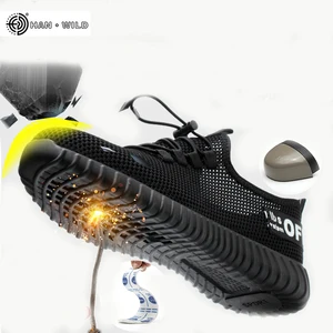 Мужские дышащие защитные ботинки для работы, мужские уличные противоскользящие стальные непробиваемые ботинки, стальной носок