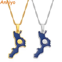 anniyo calabria italy map charm pendant necklaces italian jewelry for women girls 175421