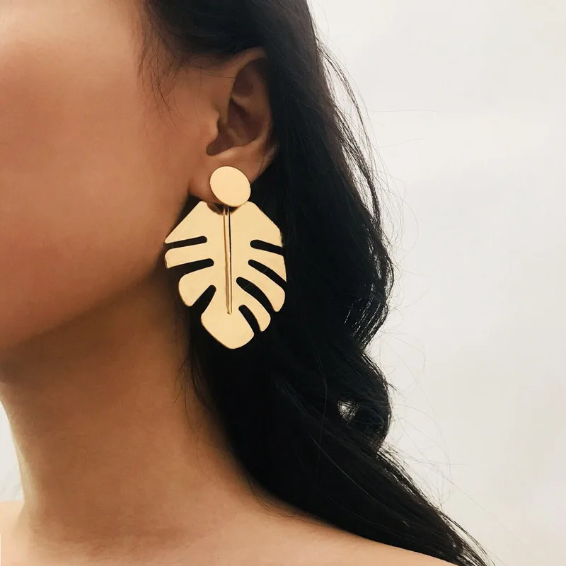 Новые модные золотые серебряные Винтажные серьги гвоздики из сплава с