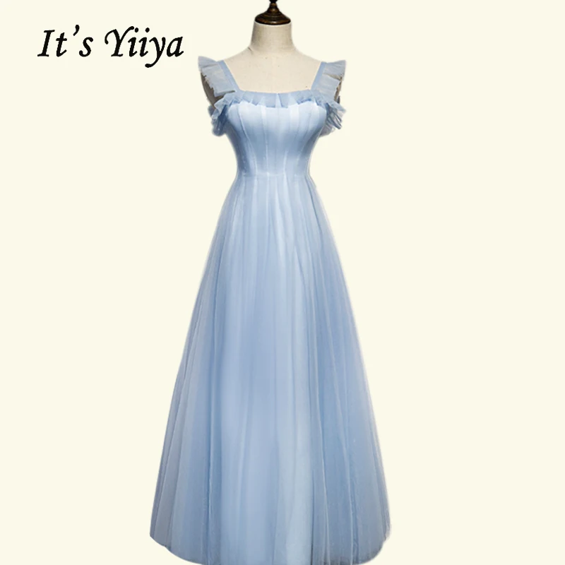 

Женское вечернее платье it's Yiiya, синее ТРАПЕЦИЕВИДНОЕ ПЛАТЬЕ, модель без бретелек строгое вечернее года, BR1225, размера плюс