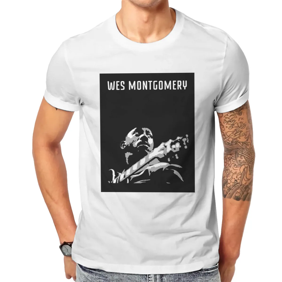 Футболка Tribute to Wes Montgomery с коротким рукавом, летняя графическая Мужская футболка для девушек, 137205