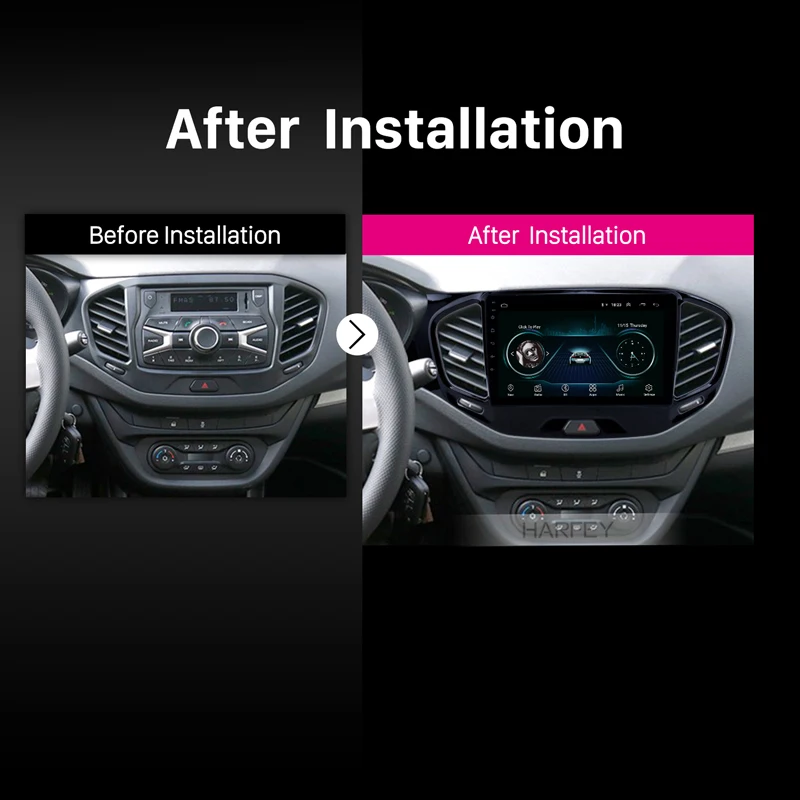 Harfey Android 9 1 автомобильный мультимедийный плеер Автомобильный gps радио дюймов для