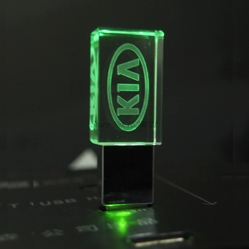 Высокоскоростной Хрустальный Автомобильный логотип KIA USB флэш-накопитель 4 ГБ 8 16