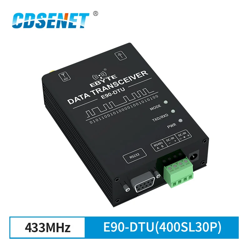 

SX1268 Lora 400Mhz 30dBm 10Km Range 0.3k~62.5kbps E90-DTU(400SL30P) RS232 RS485 Wireless Lora Modem