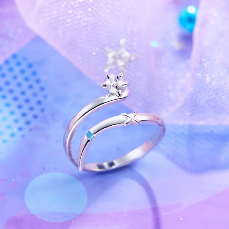 Аниме кольцо Rem Ram для мужчин/женщин 925 серебро Re0 Action фигурка подарок.