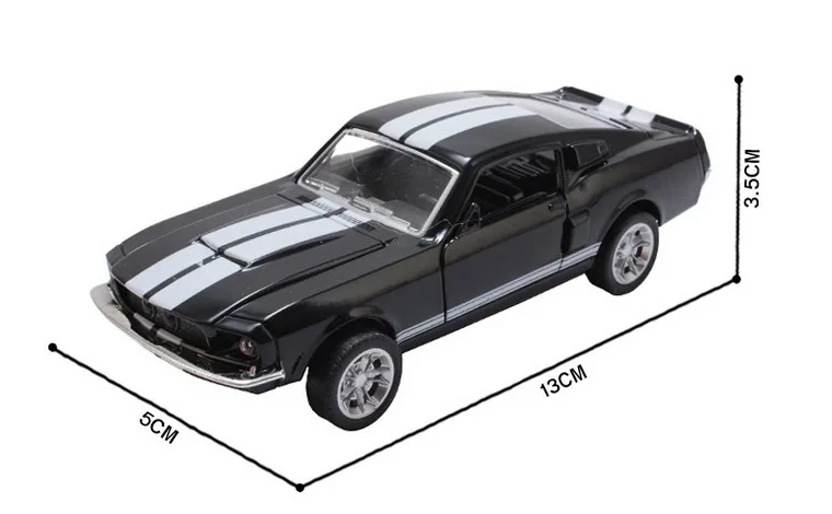 Новинка 2019 модель автомобиля Ford Mustang GT 1967 GT500 в масштабе 1:32 из сплава крутая
