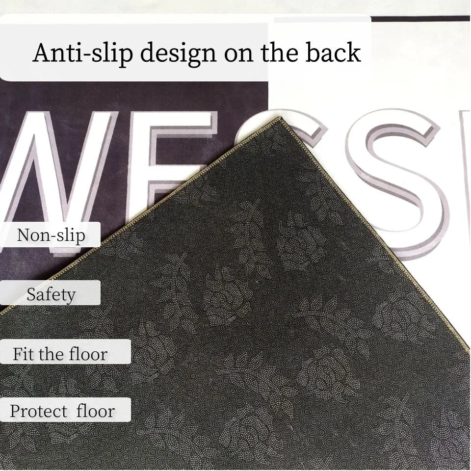 Luxury Dark Gray Living Room Rug Simple Geometric Lines Modern Sofa Carpet Coffee Table Floor Mat Hallway Decoration | Дом и сад