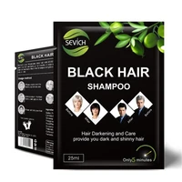 1 piece black hair shampoo dye hair into black 5 minutes herb natural faster blackening hair coloring grey remove hair color