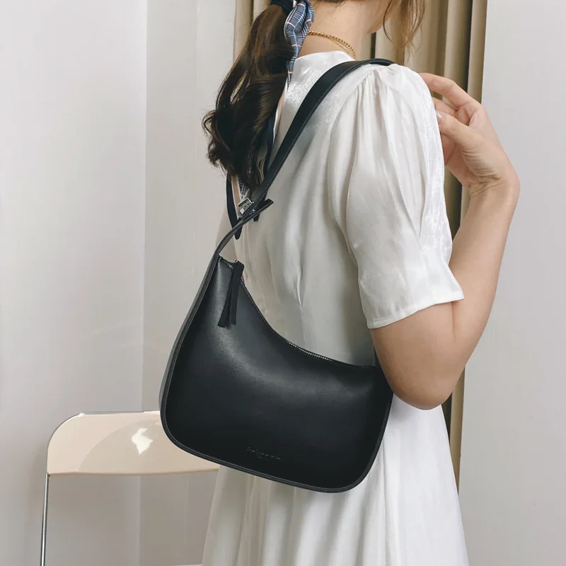

Retro Large-capacity Handbag Female Bag Spring 2021new Korean Fashion Ladies Wide Shoulder Strap Shoulder Messenger Underarm Bag