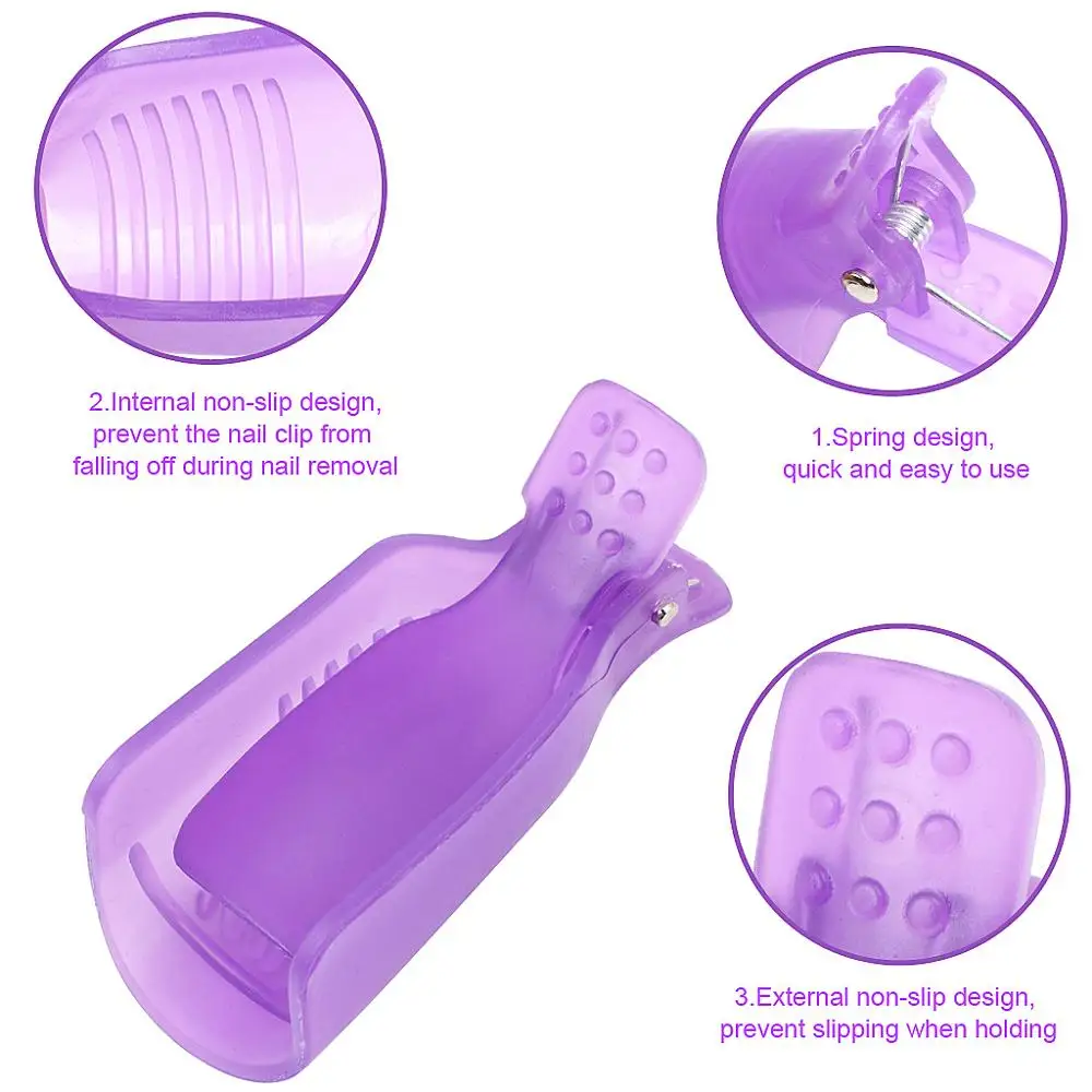 

Nail Polish Remover Clips Acrylic Gel Polish Gel Polish Remover Nails Art Gel Cap for Toenail & Finger UV Gel Polish Removal