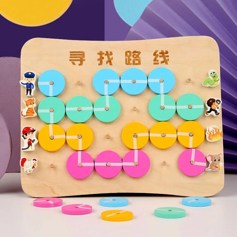 

Maze Board Montessori Game Find The Route Puzzle Toys For Kids Logical Thinking Training Educational Wooden Toys Gifts For Child