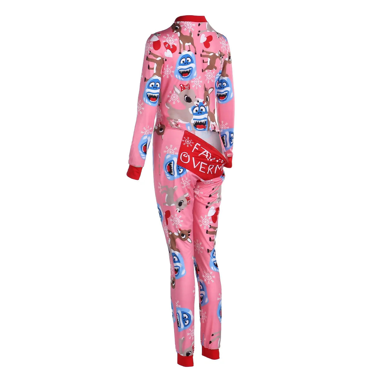 Женская пикантная ночная рубашка с V-образным вырезом Рождественская Пижама