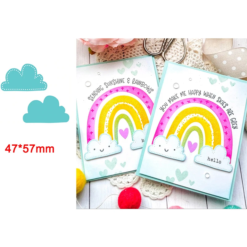 Симпатичные Радужные облака слова Комбинируемые прозрачные штампы разборные