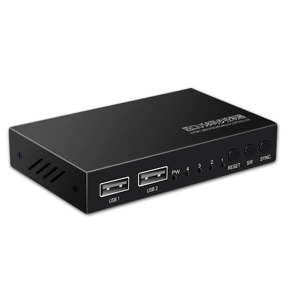 4 Порты USB синхронный контроллер переключения для игр клавиатура Мышь Synchronizor