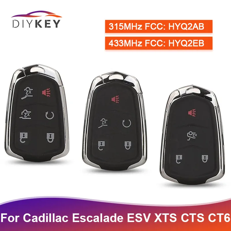 Умный пульт дистанционного управления DIYKEY с 4/5/6 кнопками для Cadillac ESCALADE ESV 2015-2019 XTS