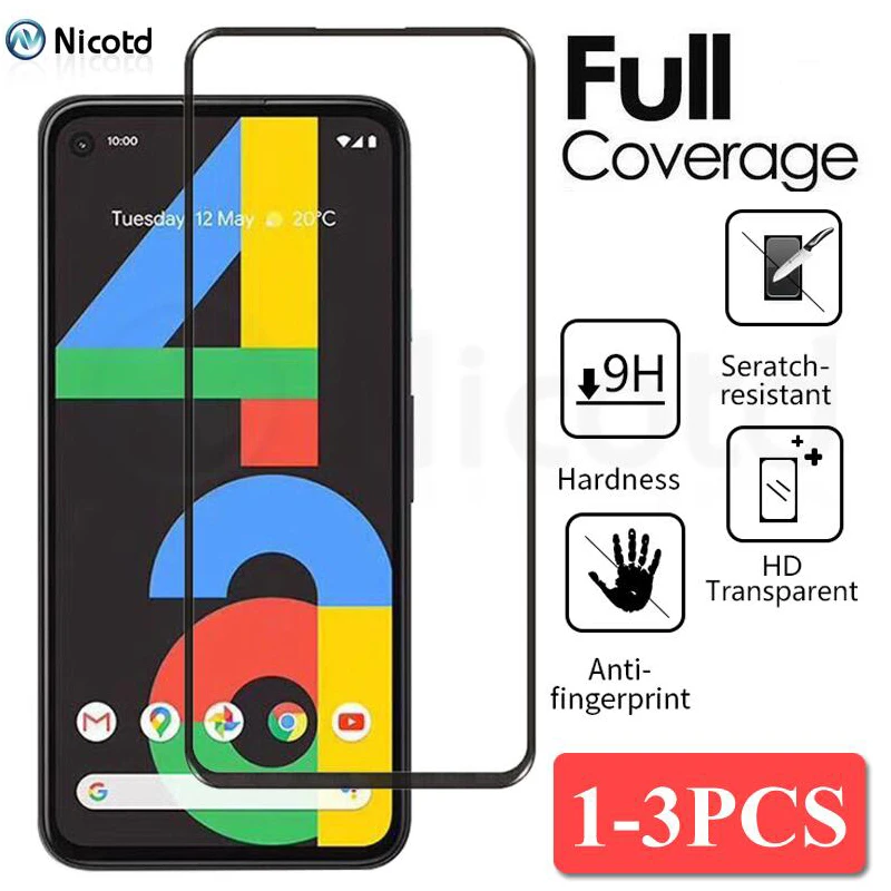 1 3 шт. закаленное стекло с полным покрытием для Google Pixel 4A полная проклейка экрана