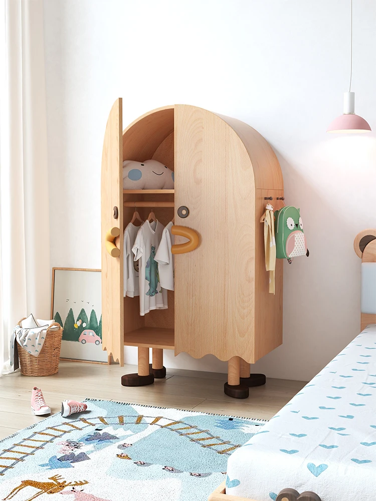 

Детский гардероб zq, детский шкаф для хранения из массива дерева, Детская домашняя спальня, мультяшный Детский Маленький Шкаф