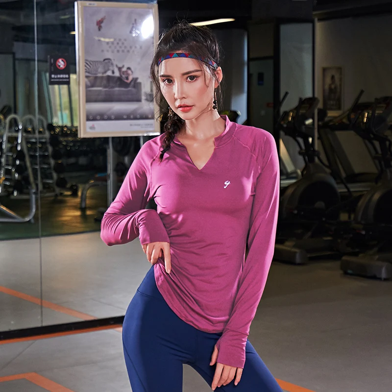 Женские спортивные рубашки для спортзала, быстросохнущая футболка для тренировок, одежда для фитнеса с длинным рукавом, футболки и топы, спортивная одежда
