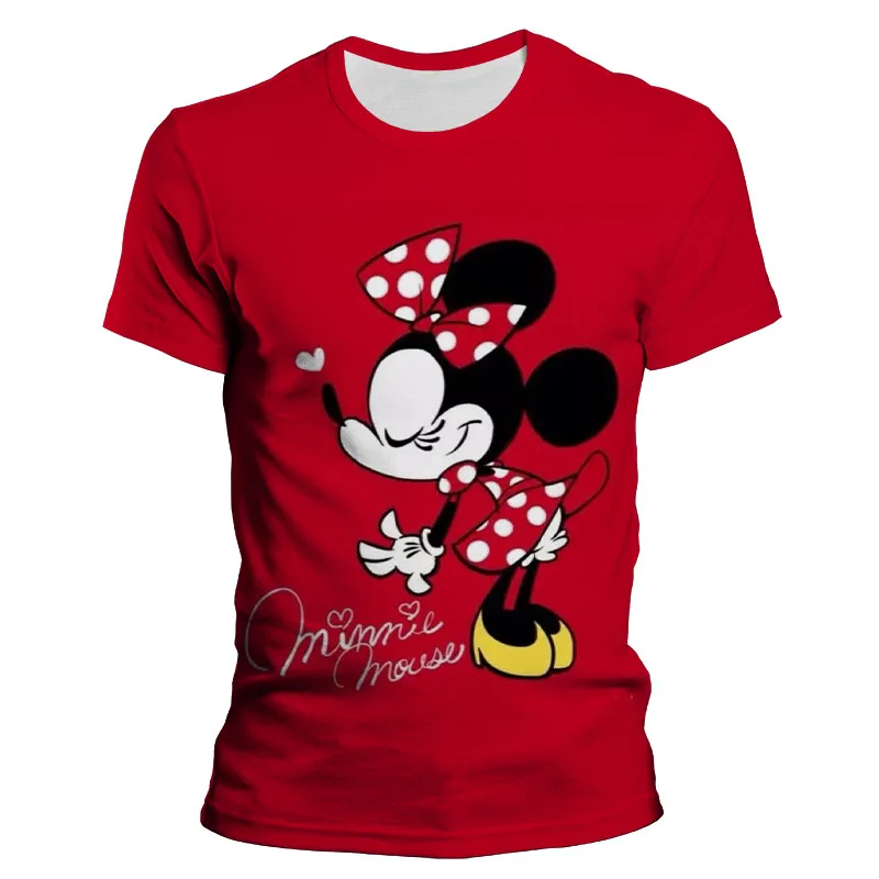 

Minnie Mouse T Shirt For Men Disney 3D Print Cartoon Anime Boy Girl Kids Tee Shirt Summer New Fashion Women Tshirt