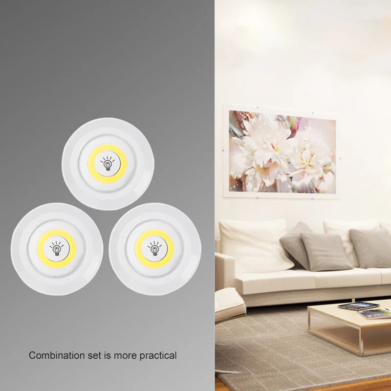 

Home Indoor Wireless Remote Control Cabinet Light With Remote Control Battery For Wardrobe Bathroom Lighting Night Light