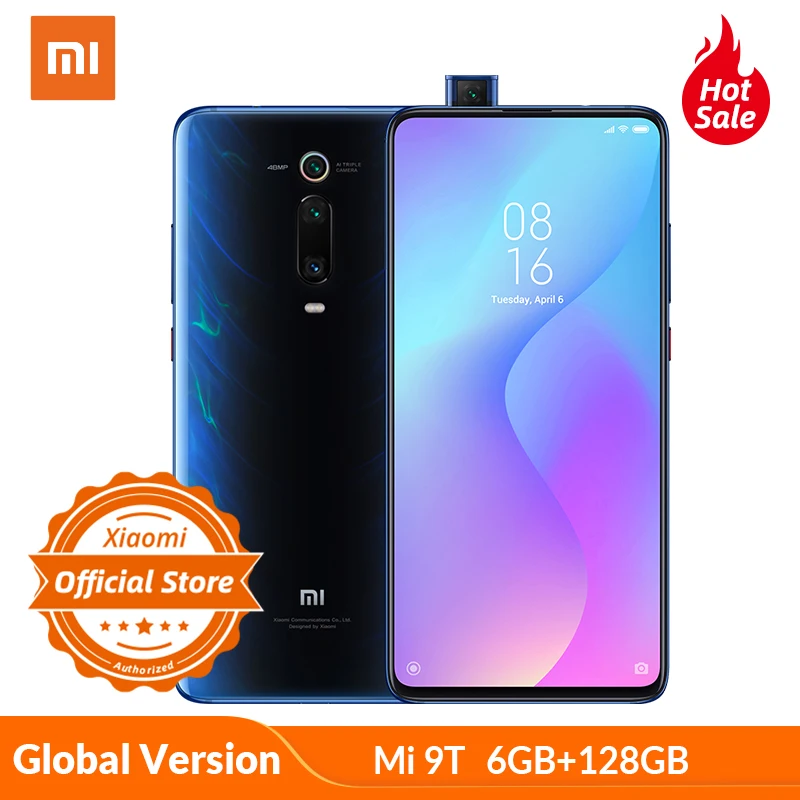 Смартфон Xiaomi mi 9T Red mi K20, 6 ГБ, 128 ГБ, глобальная версия, Snapdragon 730, камера 48 МП, 4000 мАч, 6,3" AMOLED дисплей, всплывающее Селфи