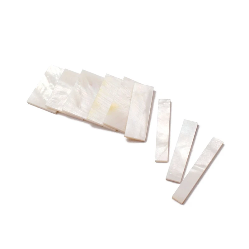 9Pcs White Mother of Pearl Shell Inlay Parts for Guitar Fingerboard Neck | Спорт и развлечения