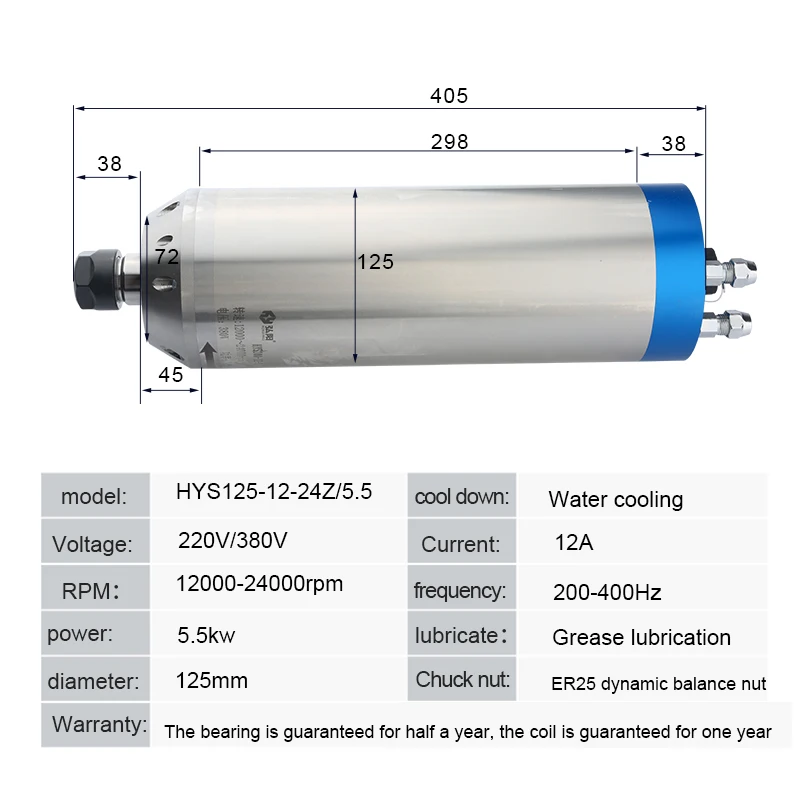 HYCNC 5.5kw шпинделя Металл диаметр камня 125 дизельный двигатель с водяным