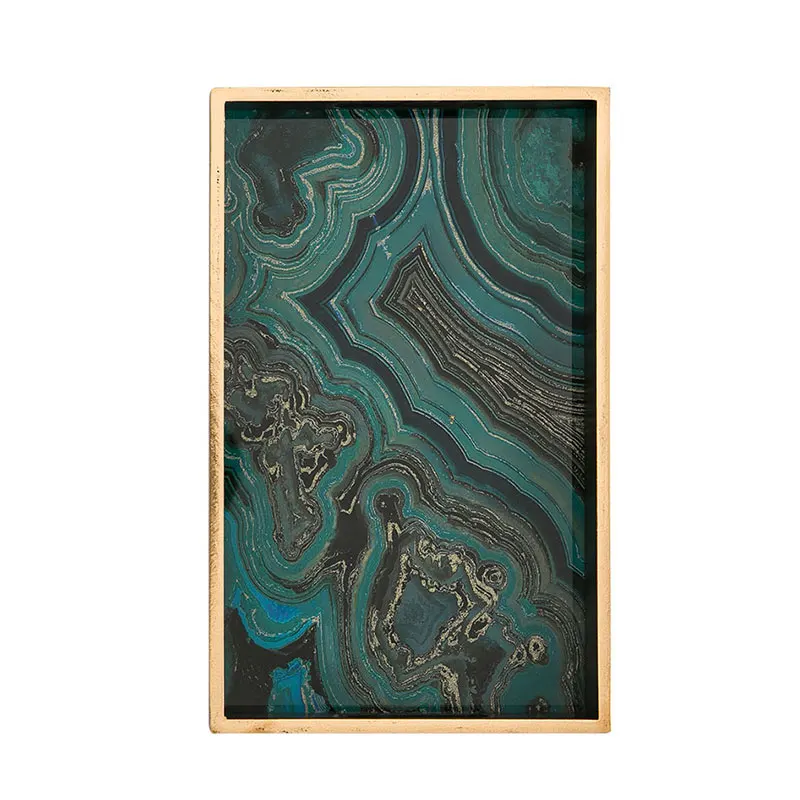 Европейский светильник роскошный деревянный зеленый агат из Пномпеня