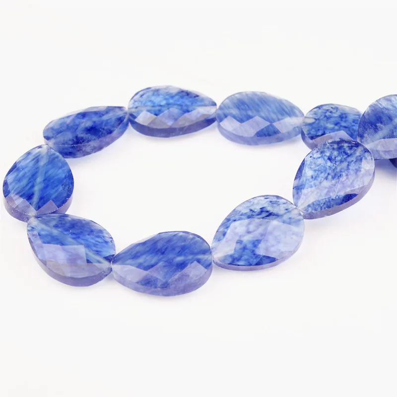 16 × мм синего цвета с украшением в виде кристаллов из натурального камня круглый