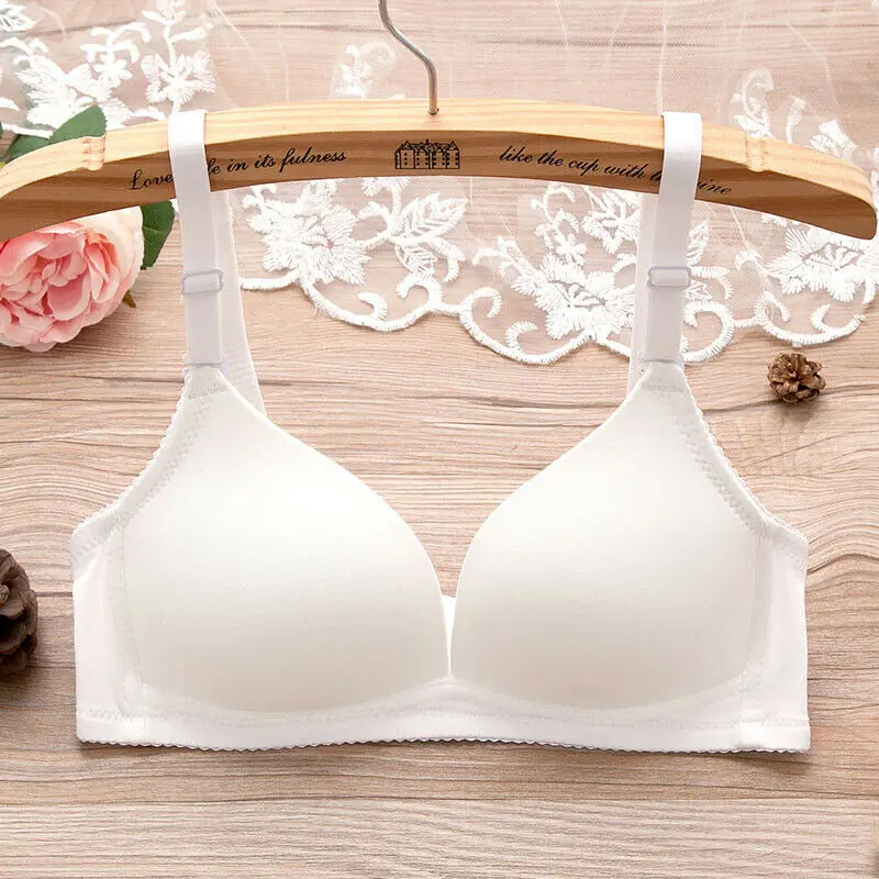 

Lovely Young Girl Small Breasts Bralette Sexy Wireless Push Up Bra Women Underwear Solid Color Brassiere 30 32 34 36 A B Cup