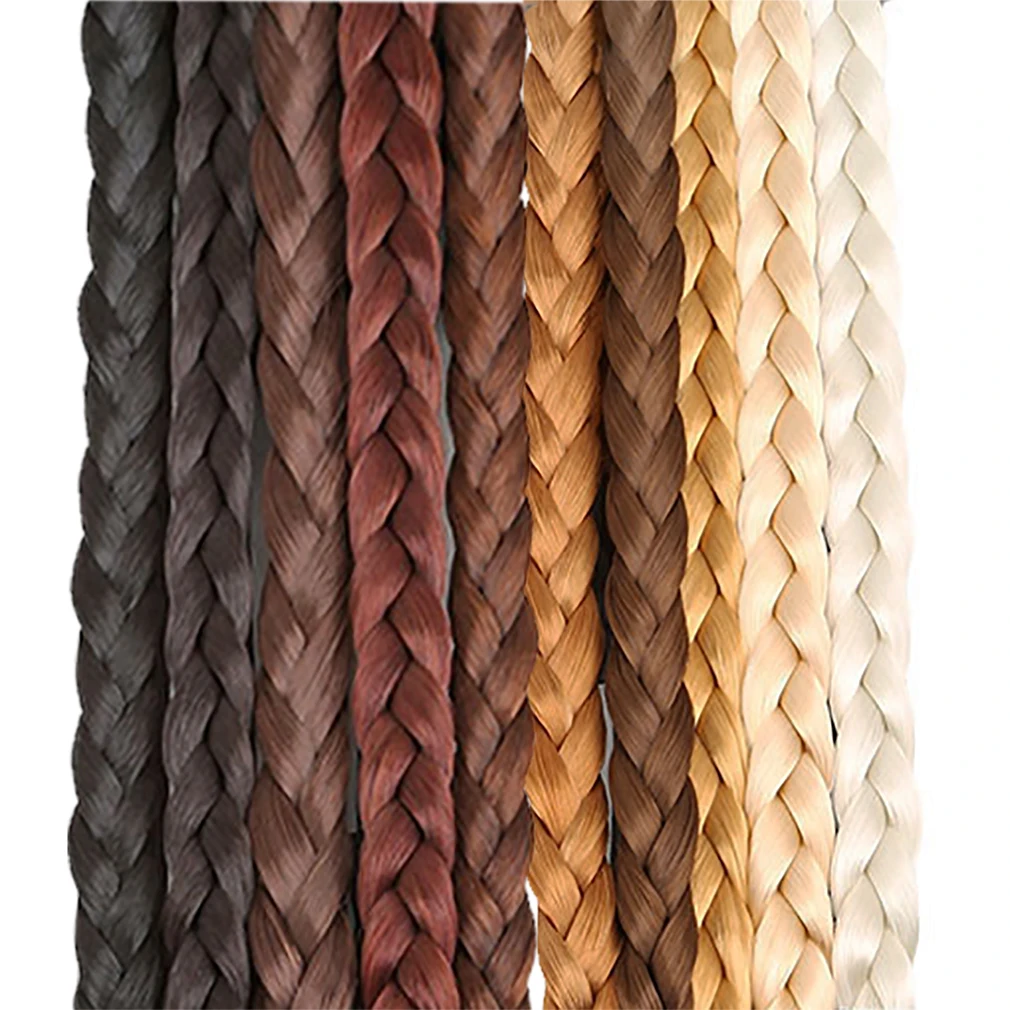 

10 Styles Hot Sale Womens Bohemia Braided High Quality Synthetic Hair Plaited Plait Lady Elastic Hairband Hair Styling Tool 2PCS