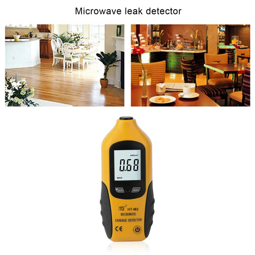 

HT-M2 Professional Digital LCD Display Microwave Leakage Detector High Precision Radiation Meter Tester 0-9.99mW/cm2