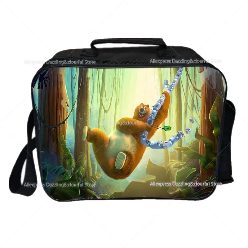 

Sunlight Grizzly Bear Animal Lunch Bag Students Cute Lemmings Lunch Box Children Cartoon Anime Portable Picnic Food Storage Case
