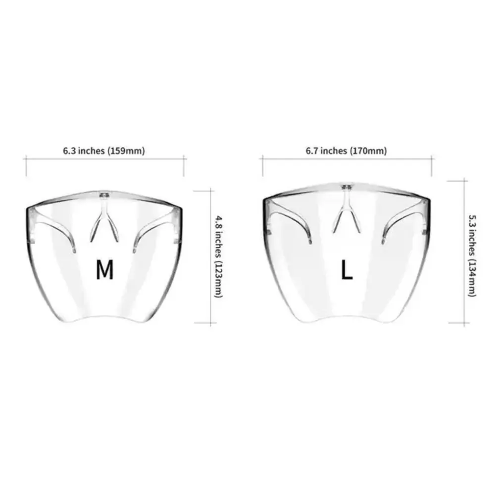 

Tha Blocc Transparent Safety Protector Face Shield Clear Riding Goggles Proof Splash Isolation Protection