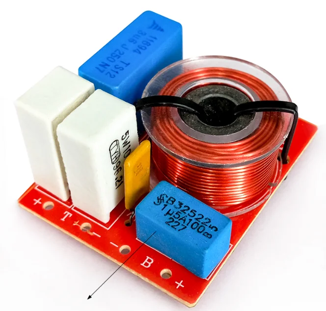 2 шт. 60 Вт сторонний аудио динамик делитель частоты тройной бас кроссовер фильтр