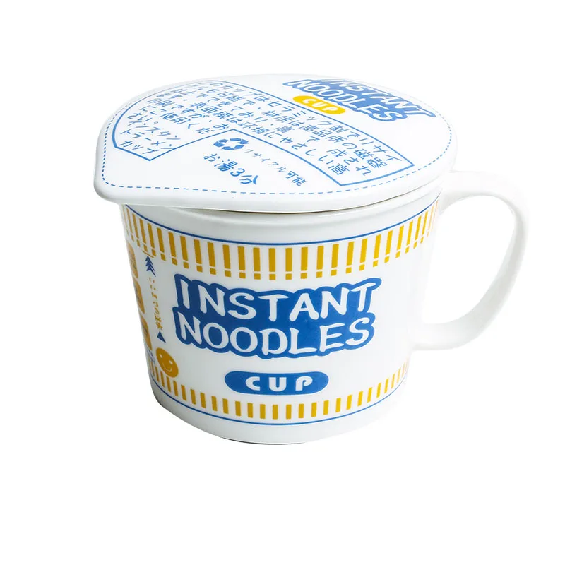 Blue 800 ml Большая емкость креативная керамическая миска для лапши с крышкой большая чаша глубокая чаша супница Студенческая чаша - Цвет: Blue 800 ml