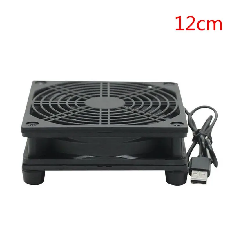 

9cm/12cm Cooling Fan DC 5V USB Power Supply Quiet Fan for Router TV Set-Top Box Radiator Cooler DIY Repair Parts